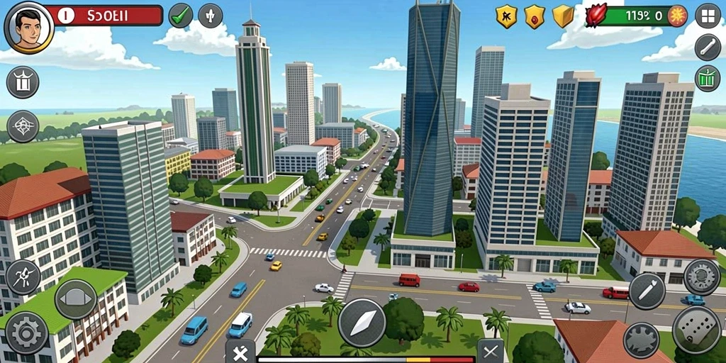 Screenshot menunjukkan karakter utama dalam petualangan seru.