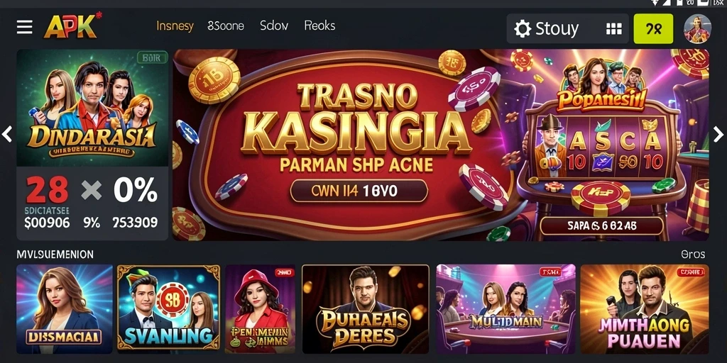 Tampilan awal PISANG123 yang menarik dan ceria.