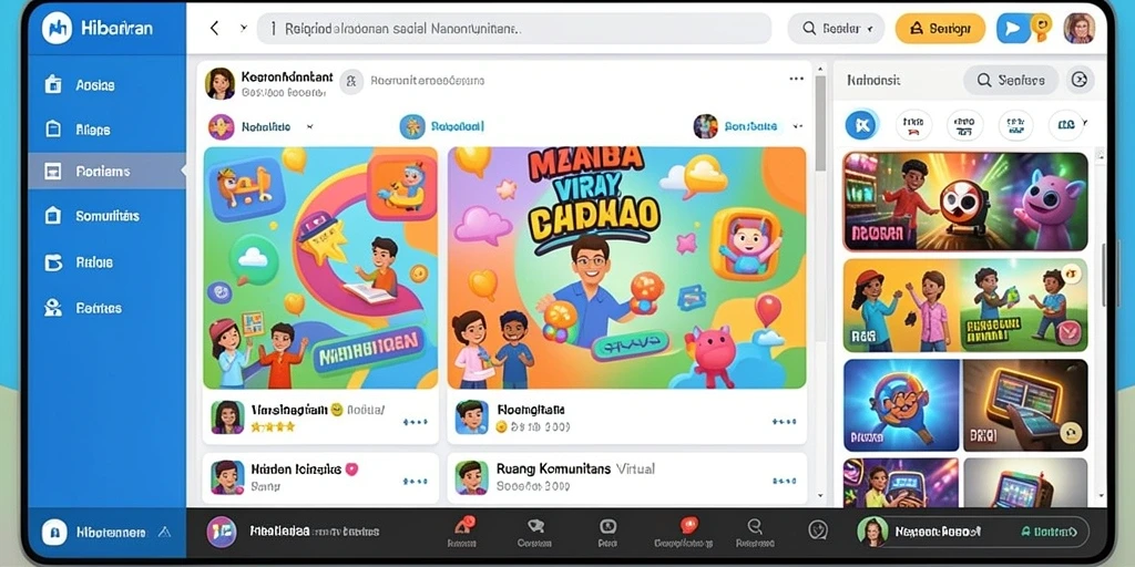 Gambar tampilan utama permainan dengan berbagai pilihan slot.
